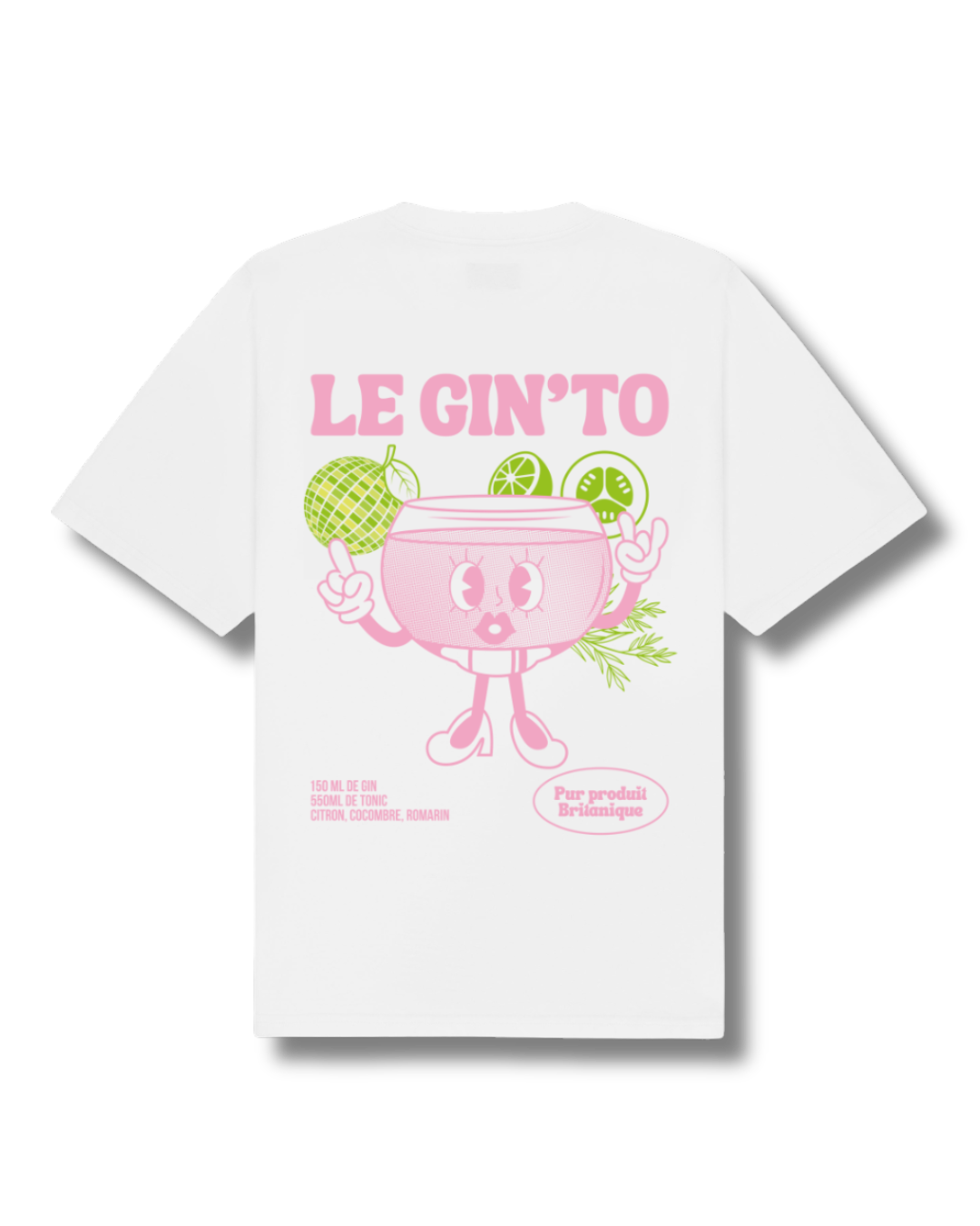 T-shirt " Le GIN'TO " Regular Blanc PRÉCOMMANDE
