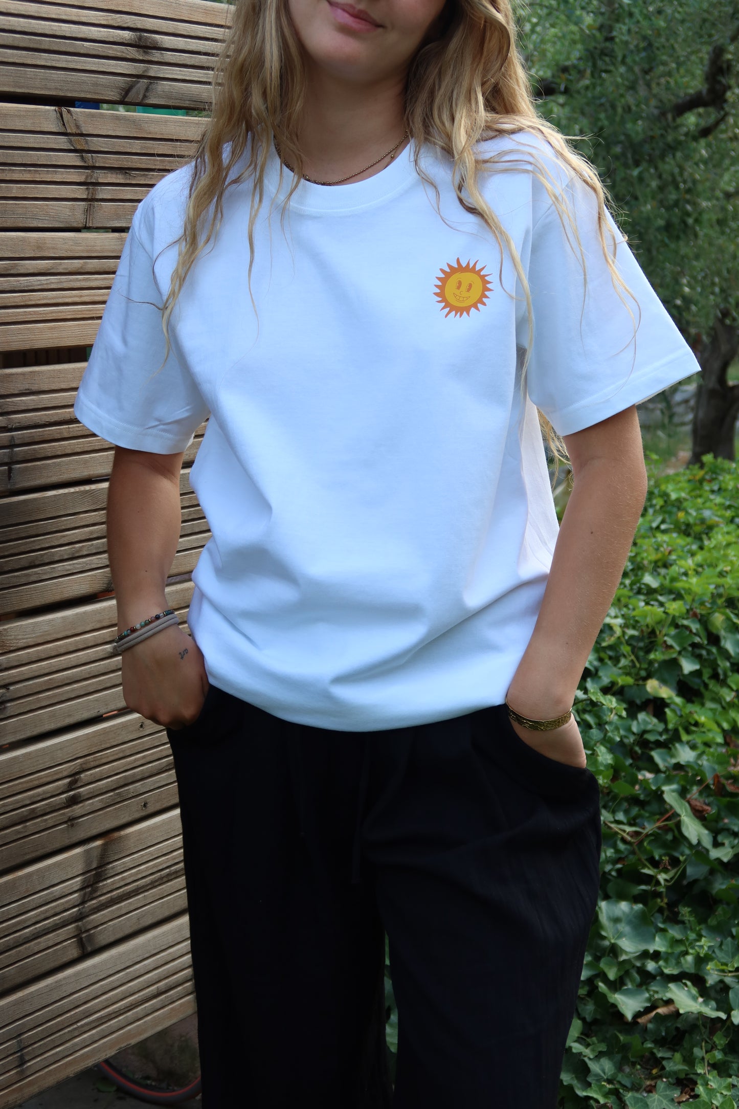 T-shirt " Le jaune " blanc ☀️