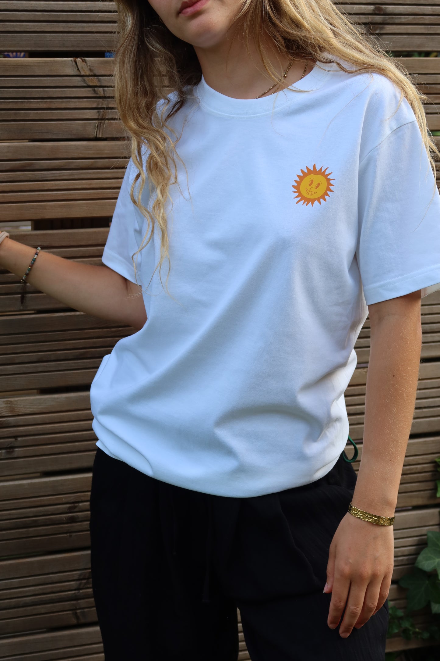 T-shirt " Le jaune " blanc ☀️