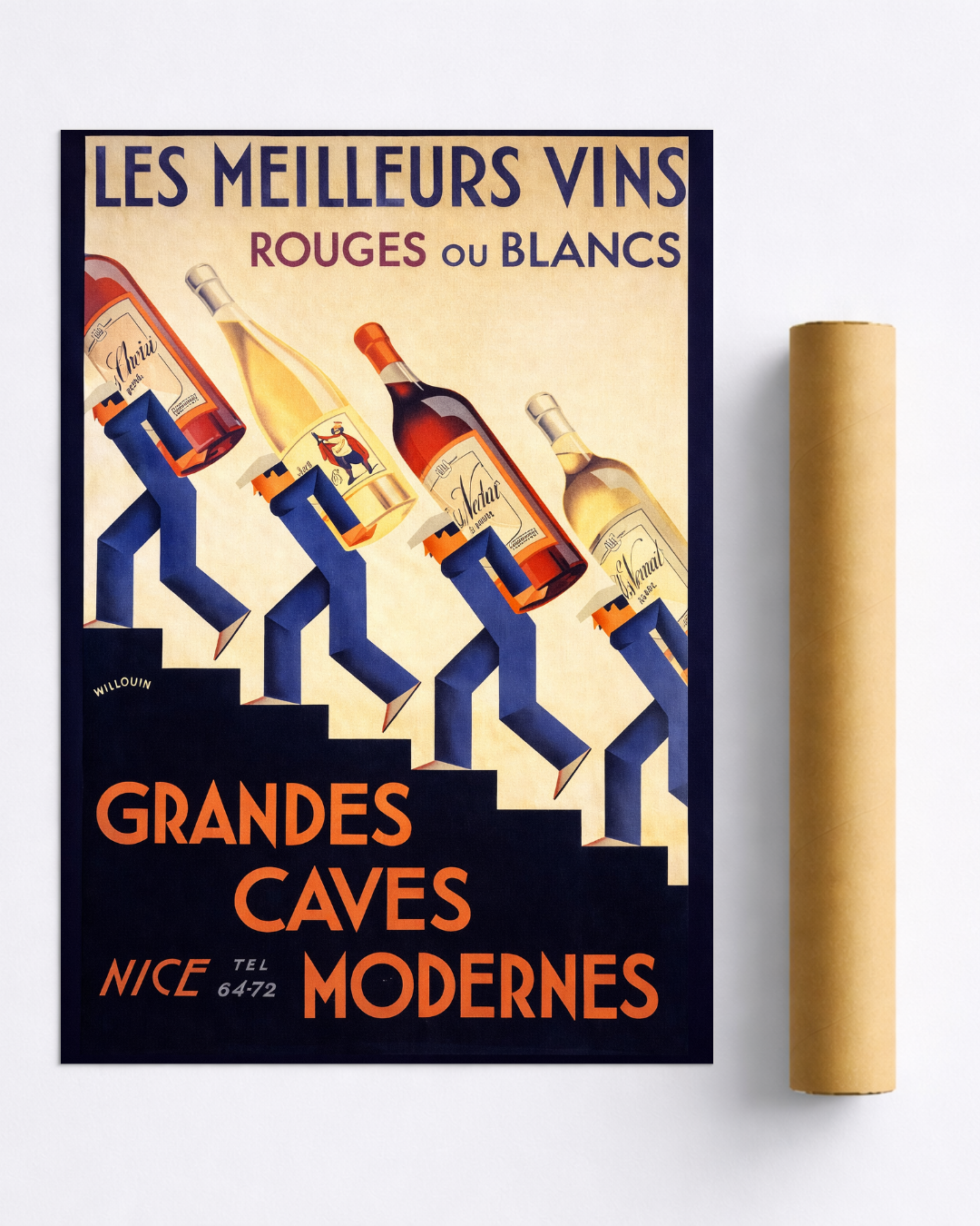 Affiche Vin – Grandes Caves Modernes Vintage