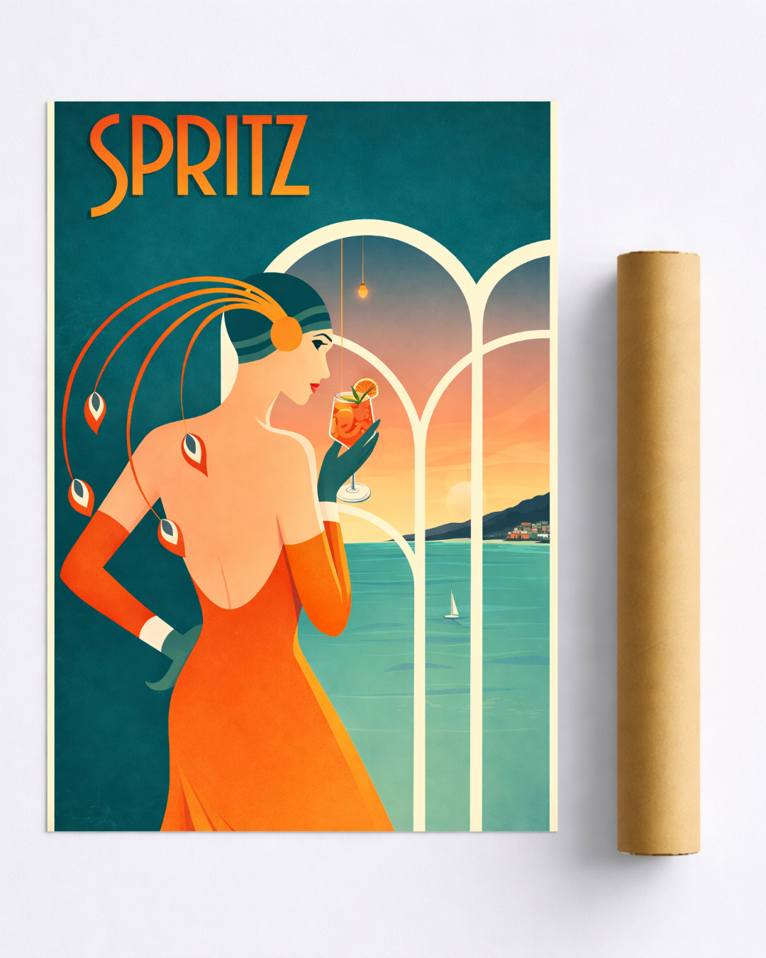 Affiche Spritz Vintage – Poster Cocktail Élégant