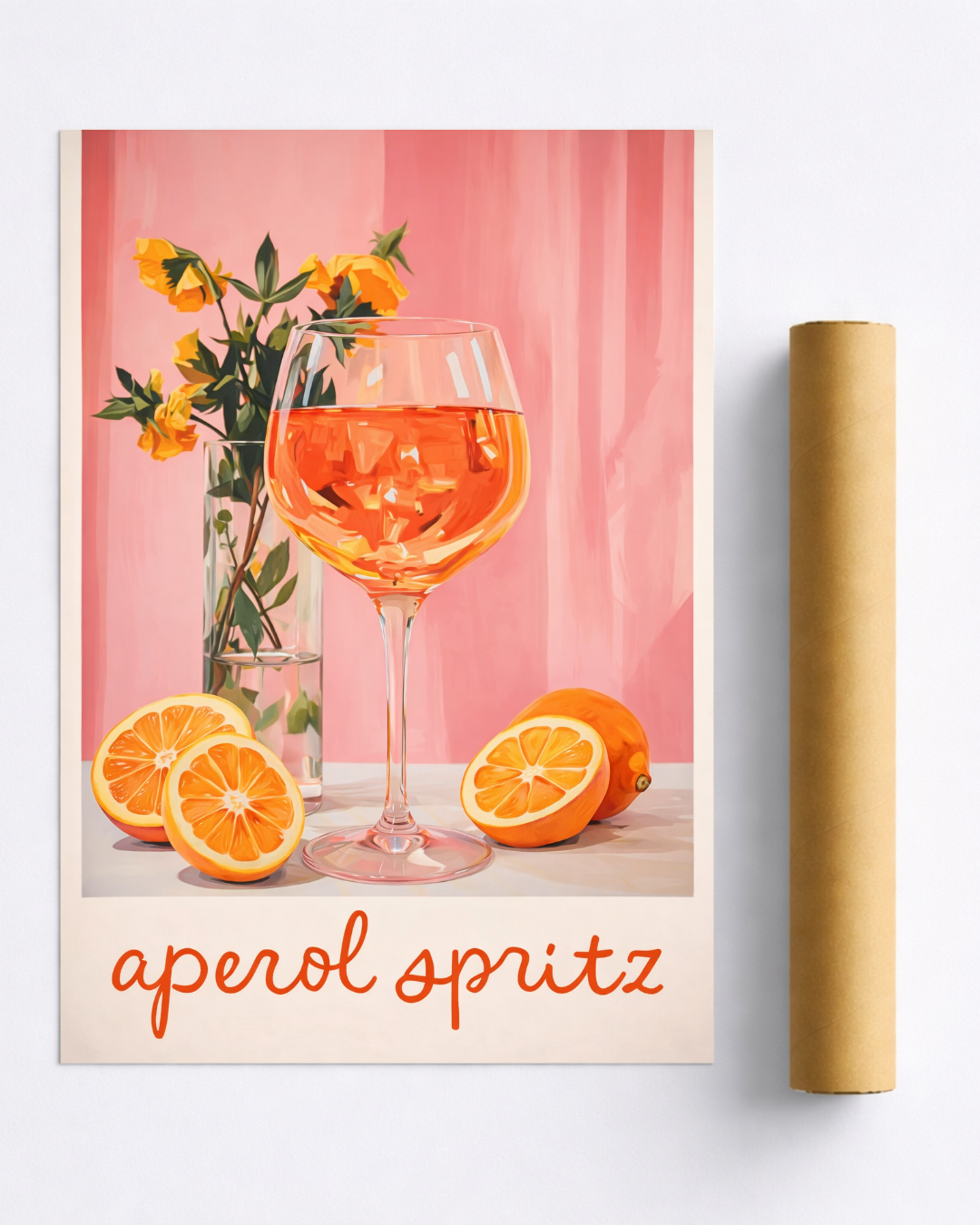 Affiche Spritz – Poster Apéro Cocktail Aperol Spritz Vintage & Élégant