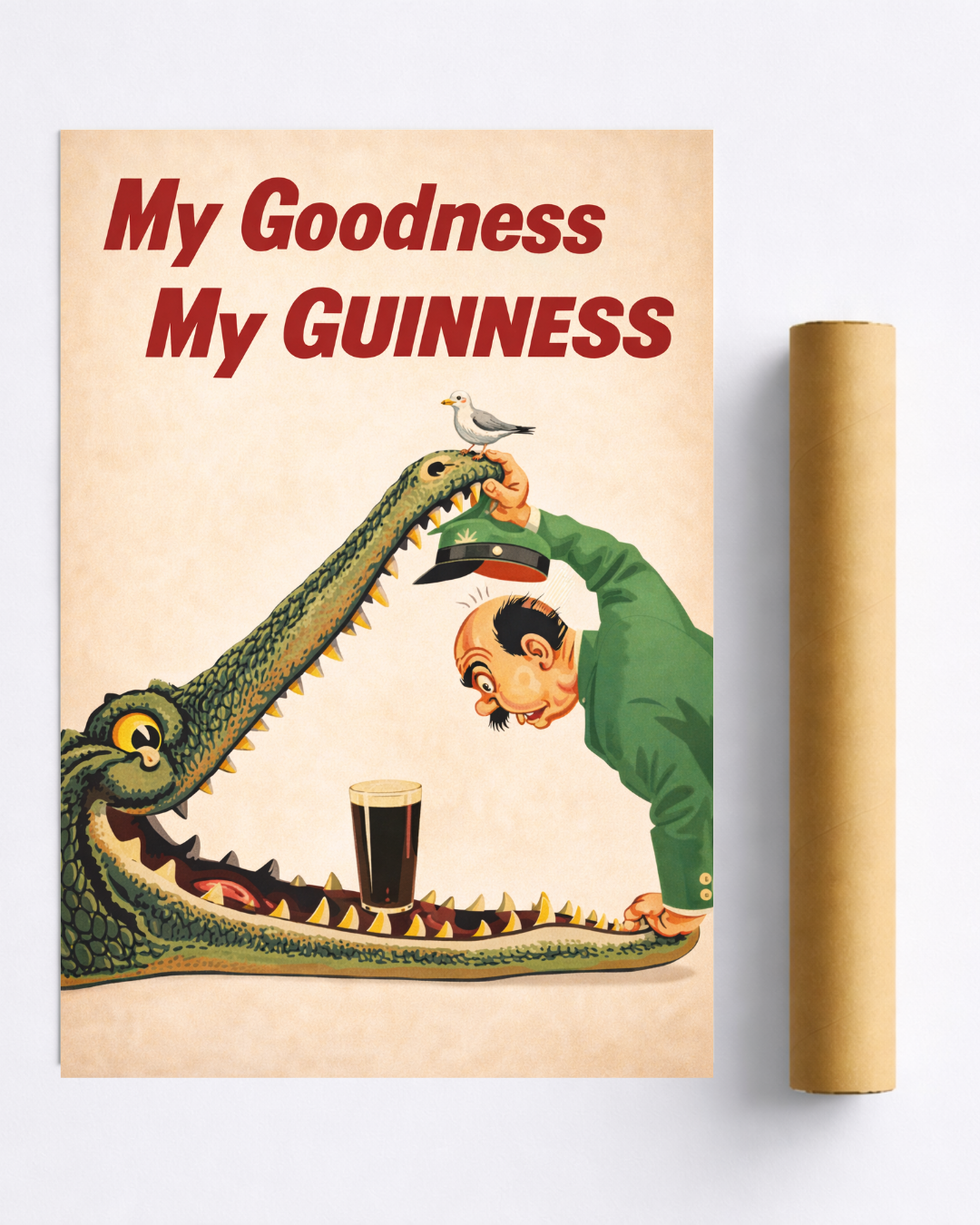 Affiche Guinness My Goodness My Guinness – Crocodile Vintage Déco Pub