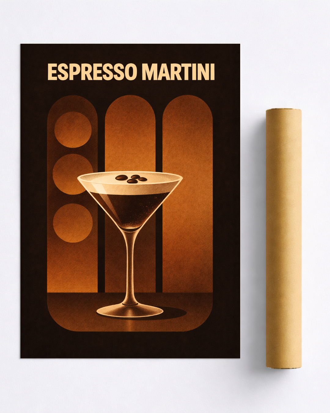 Affiche Cocktail – Poster Espresso Martini Vintage Déco Bar