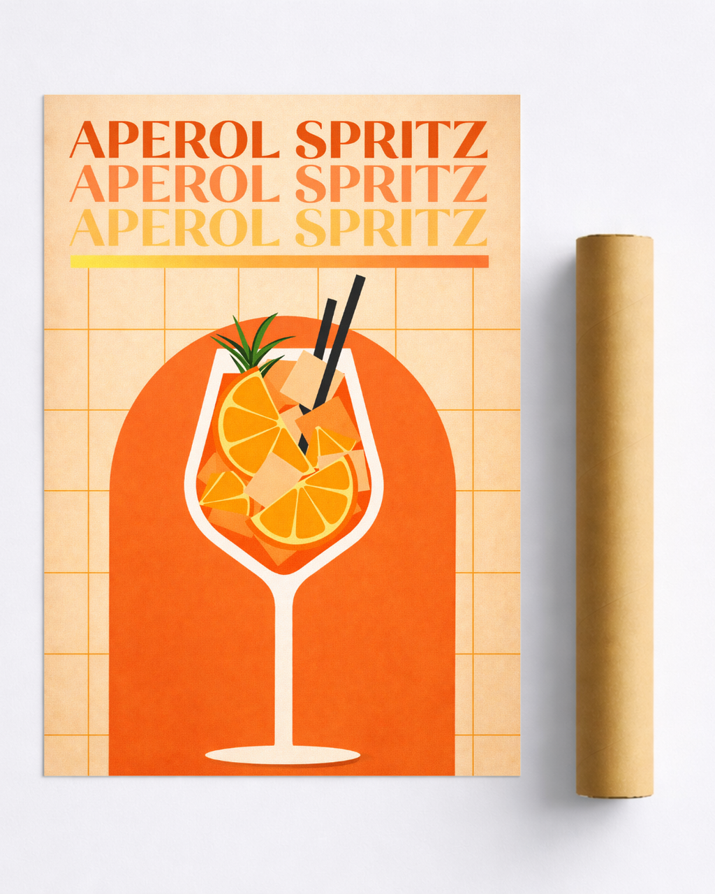 Affiche Spritz Minimaliste – Poster Aperol Spritz Moderne & Design