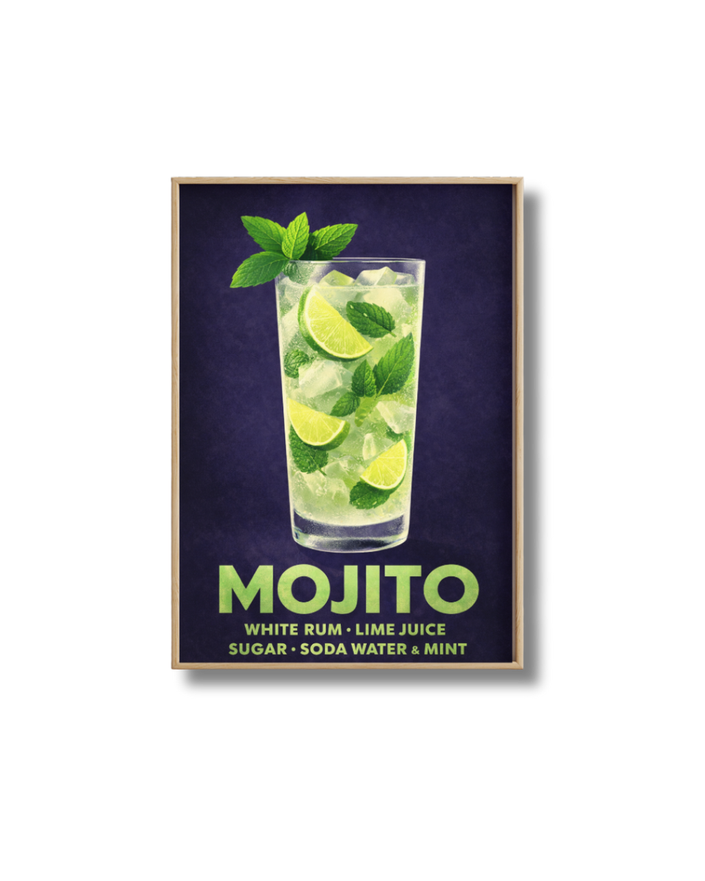 Affiche Cocktail – Poster Mojito Vintage Déco Bar