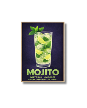 Affiche Cocktail – Poster Mojito Vintage Déco Bar