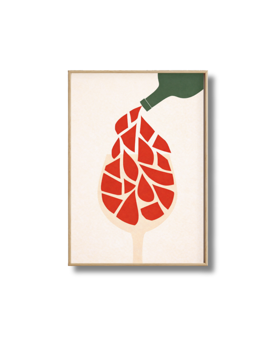 Affiche Vin Minimaliste – Poster Verre de Vin Rouge Design