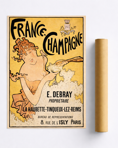 Affiche Champagne – Poster Vintage France Champagne Debray
