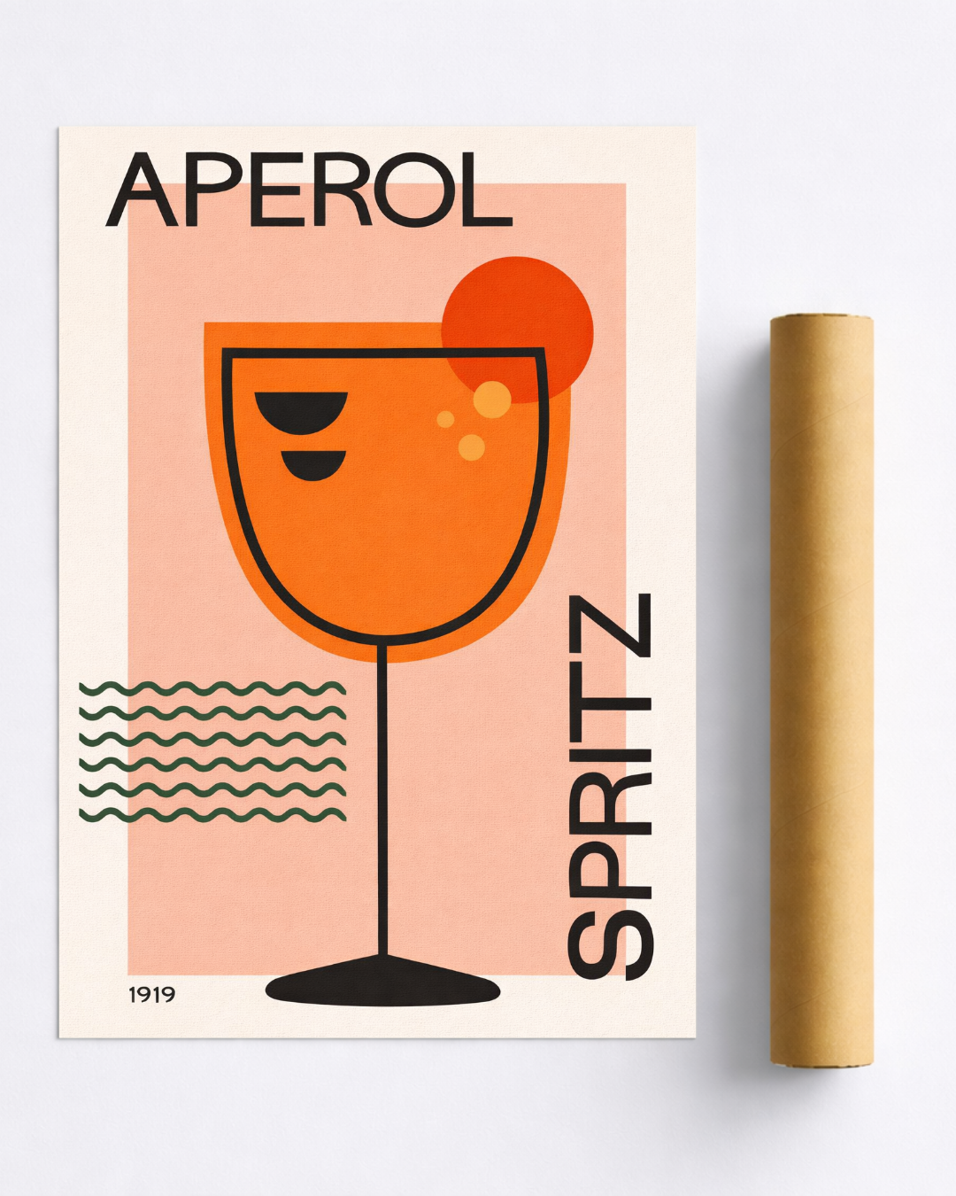 Affiche Spritz Aperol Minimaliste – Poster Cocktail Design 1919