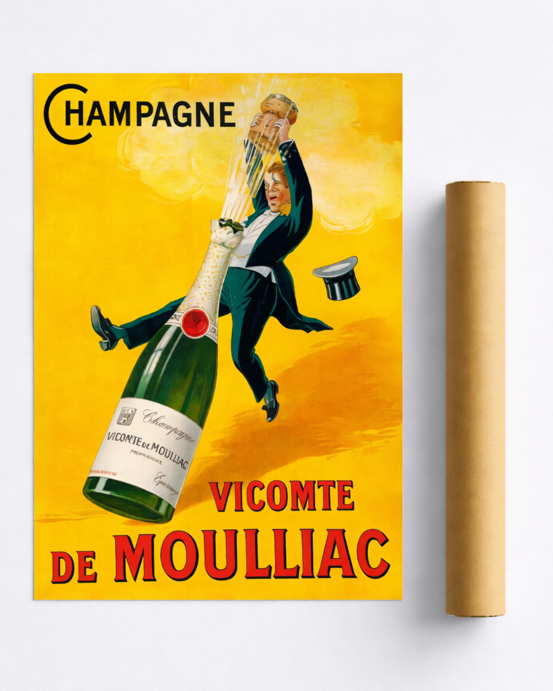 Affiche Champagne Vintage – Vicomte de Moulliac