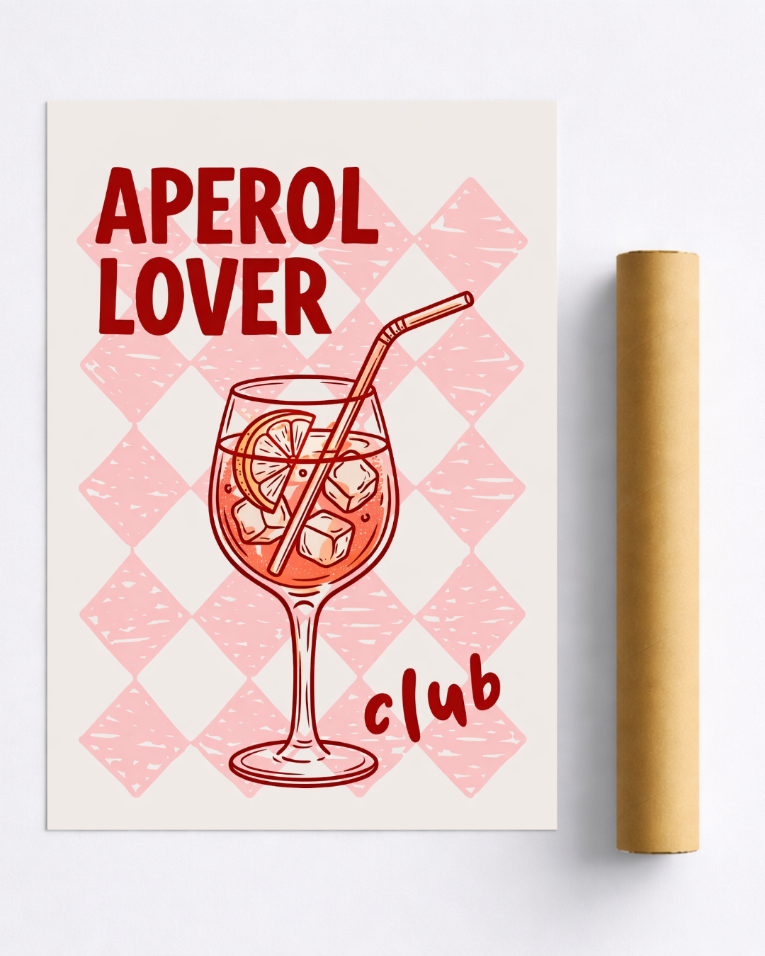 Affiche Spritz Aperol Lover Club – Poster Cocktail Rose et Tendance