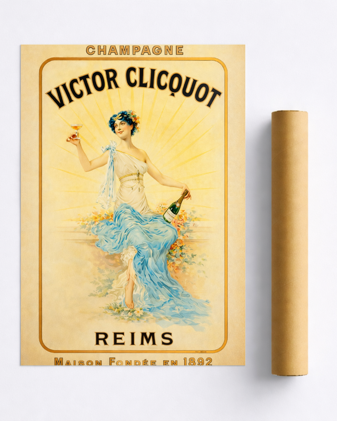Affiche Champagne – Victor Clicquot Reims Vintage