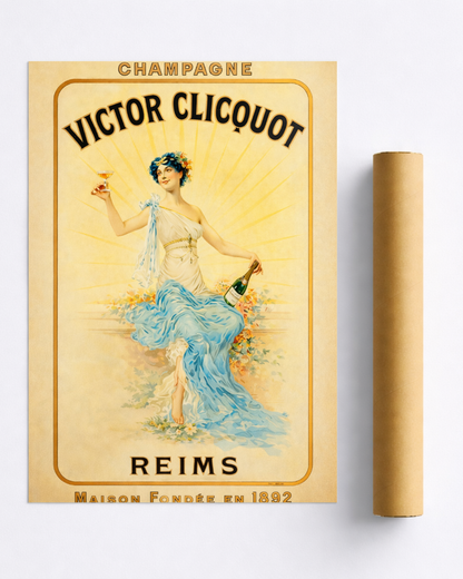 Affiche Champagne – Victor Clicquot Reims Vintage