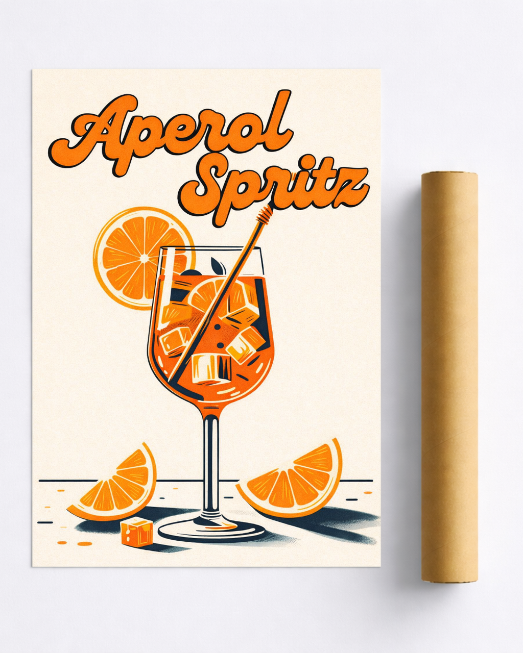 Affiche Spritz Aperol Rétro Orange – Poster Cocktail Vintage