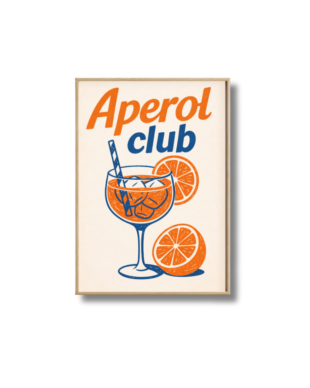 Affiche Spritz Aperol Club – Poster Apéro Cocktail Orange & Bleu