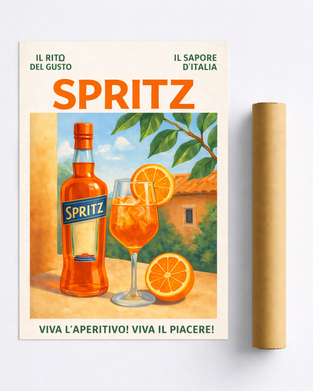 Affiche Spritz Dolce Vita – Poster Cocktail Italien Vintage