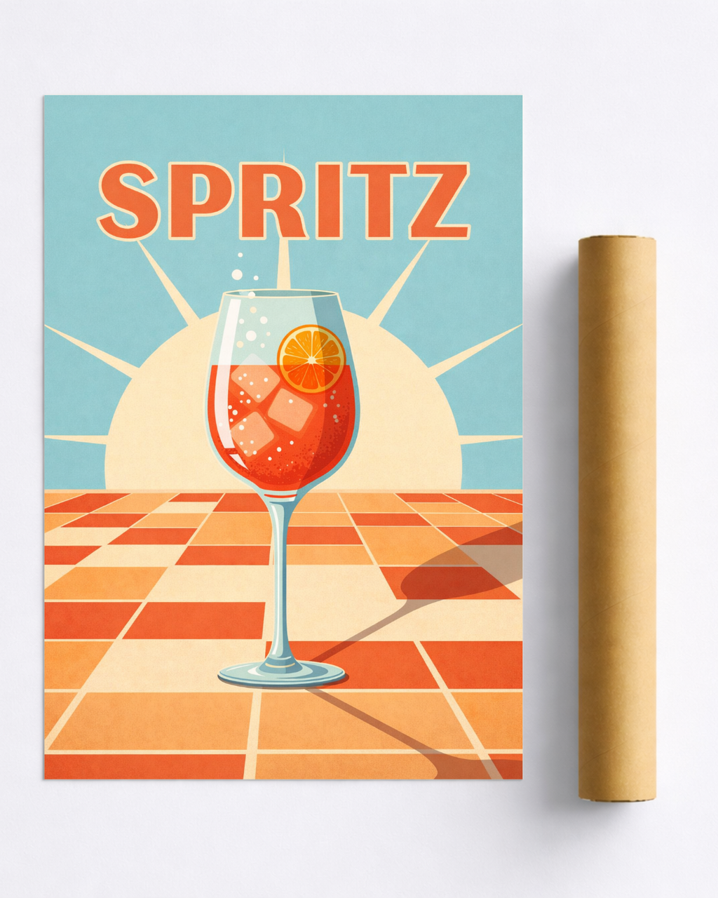 Affiche Spritz – Poster Cocktail Soleil & Terrasse