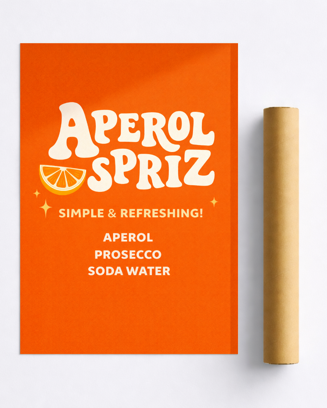 Affiche Spritz – Poster Aperol Cocktail Minimaliste