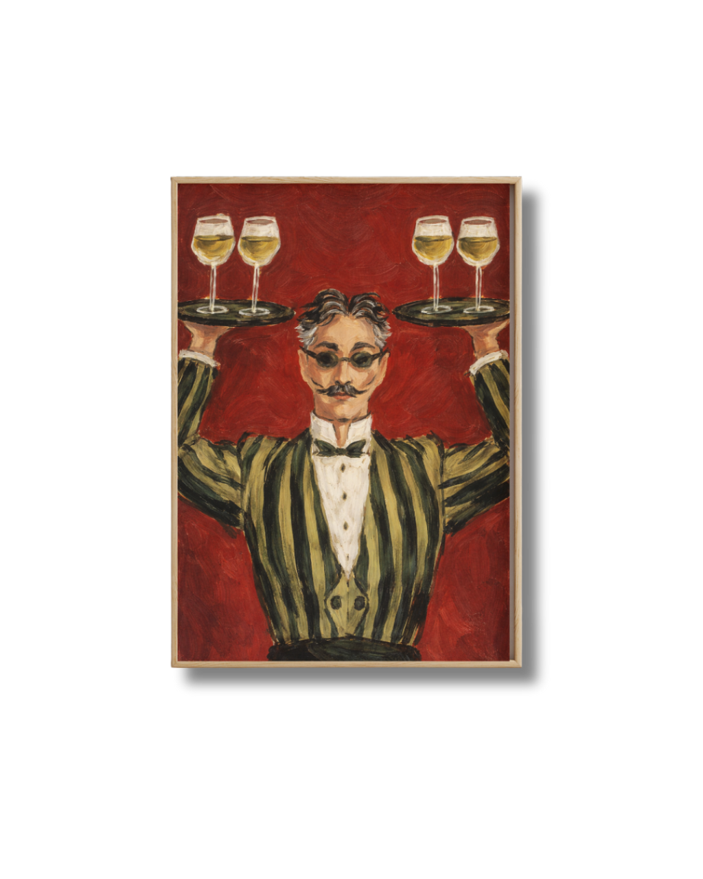 Affiche Champagne – Garçon de Café Vintage