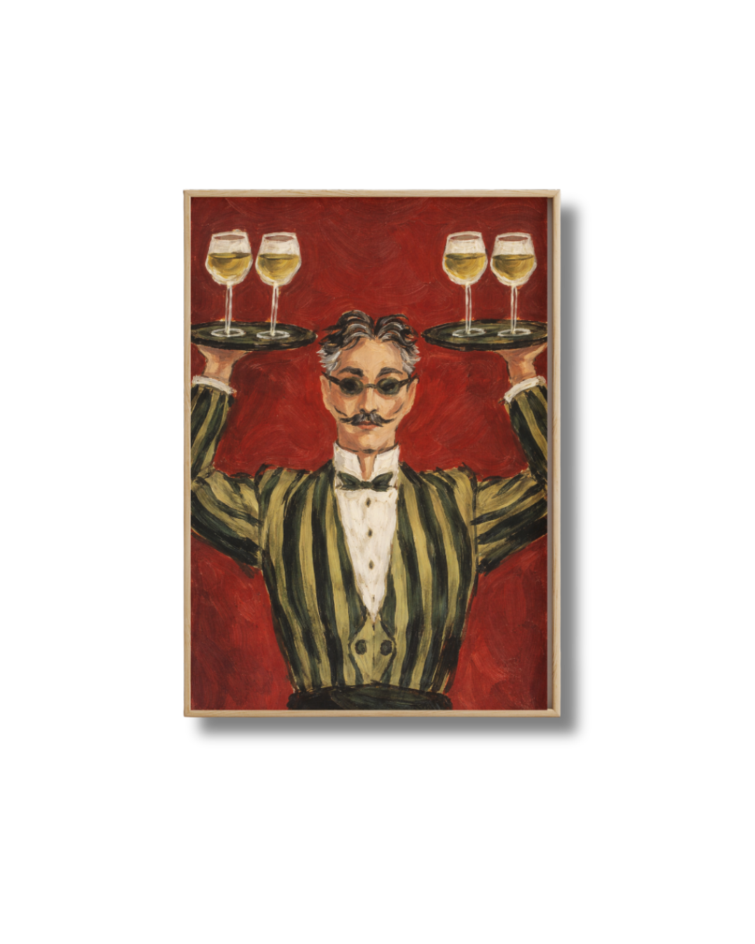 Affiche Champagne – Garçon de Café Vintage