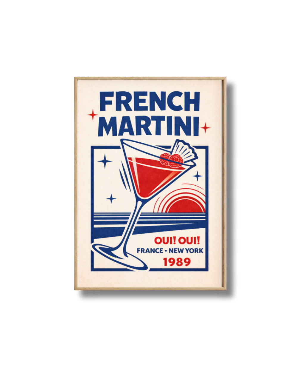 Affiche Cocktail – Poster French Martini Vintage Déco Bar