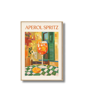 Affiche Spritz Aperol – Poster Cocktail Italien Terrasse Colorée
