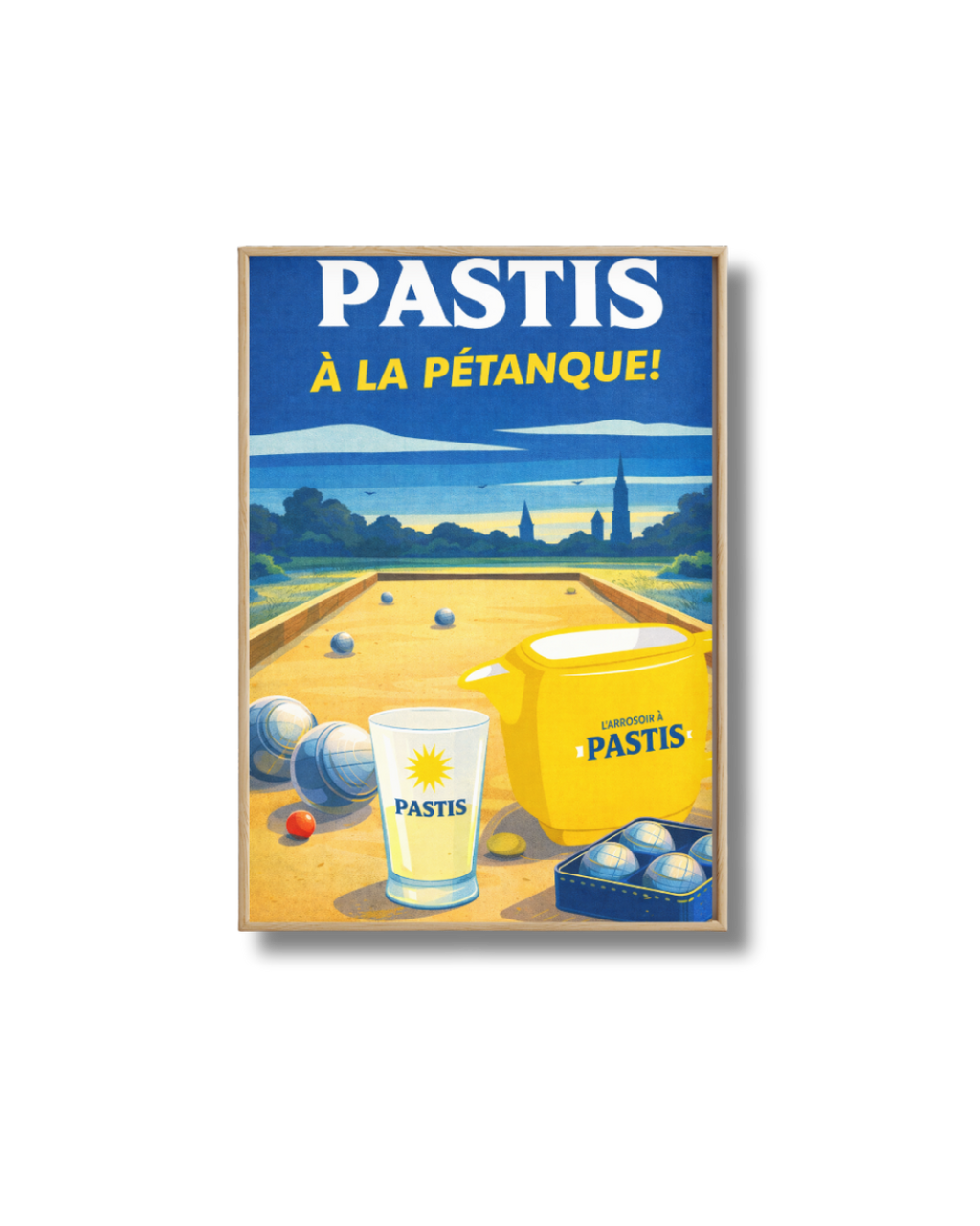 Affiche Pastis à la Pétanque – Poster Vintage Apéro & Pétanque