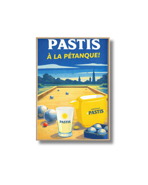 Affiche Pastis à la Pétanque – Poster Vintage Apéro & Pétanque