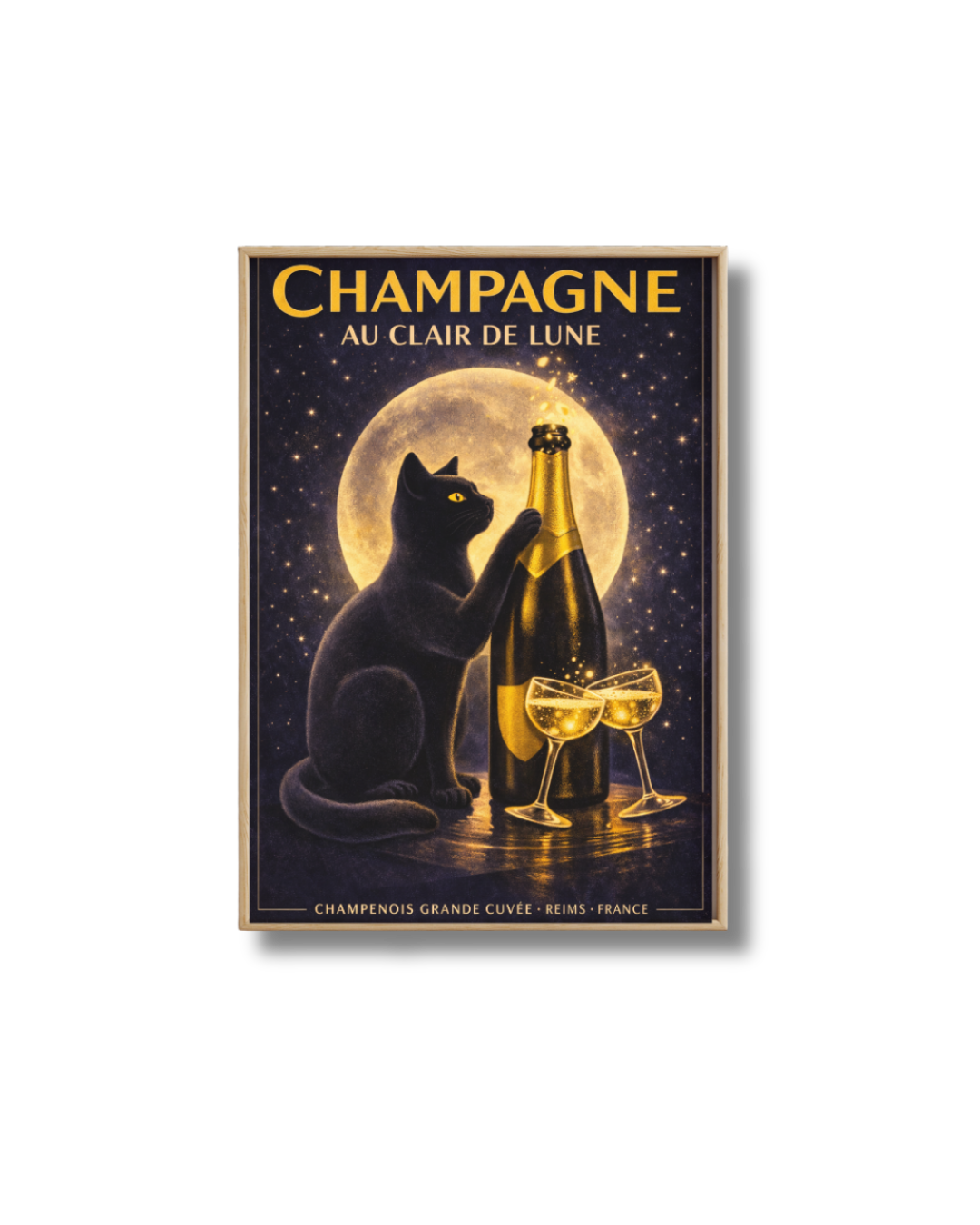 Affiche Champagne – Au Clair de Lune
