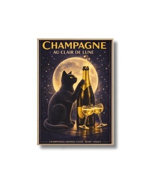 Affiche Champagne – Au Clair de Lune