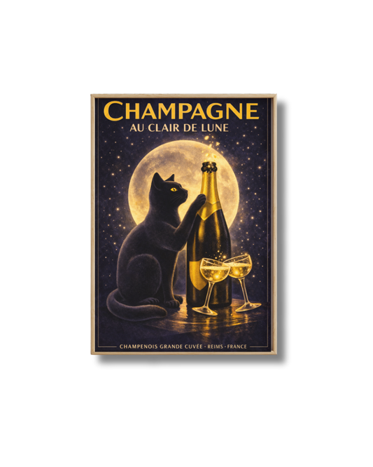 Affiche Champagne – Au Clair de Lune