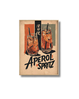Affiche Spritz Aperol – Poster Cocktail Style Japonais Vintage