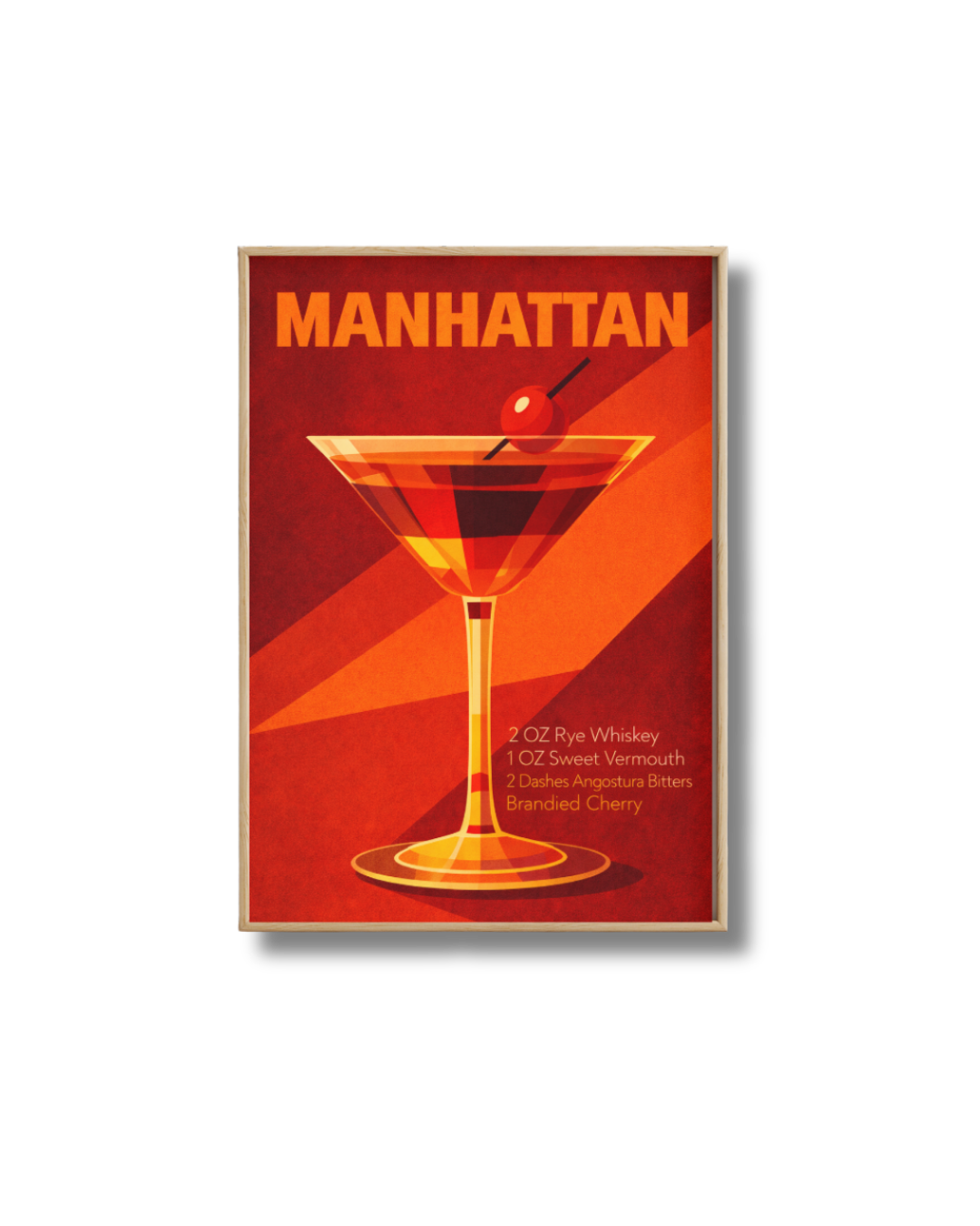 Affiche Cocktail – Poster Manhattan Vintage Déco Bar