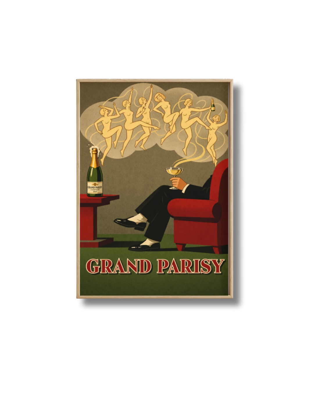 Affiche Champagne – Poster Rétro Grand Parisy