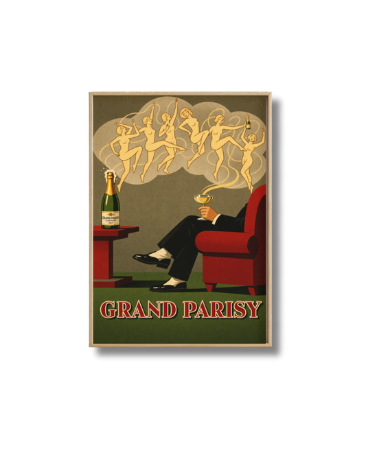 Affiche Champagne – Poster Rétro Grand Parisy