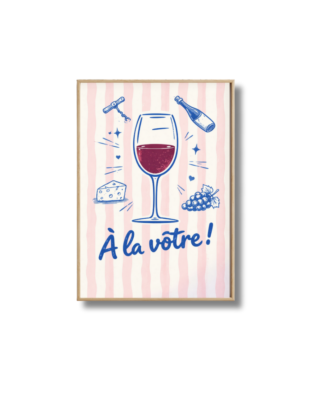 Affiche Vin À la vôtre – Poster Déco Apéro