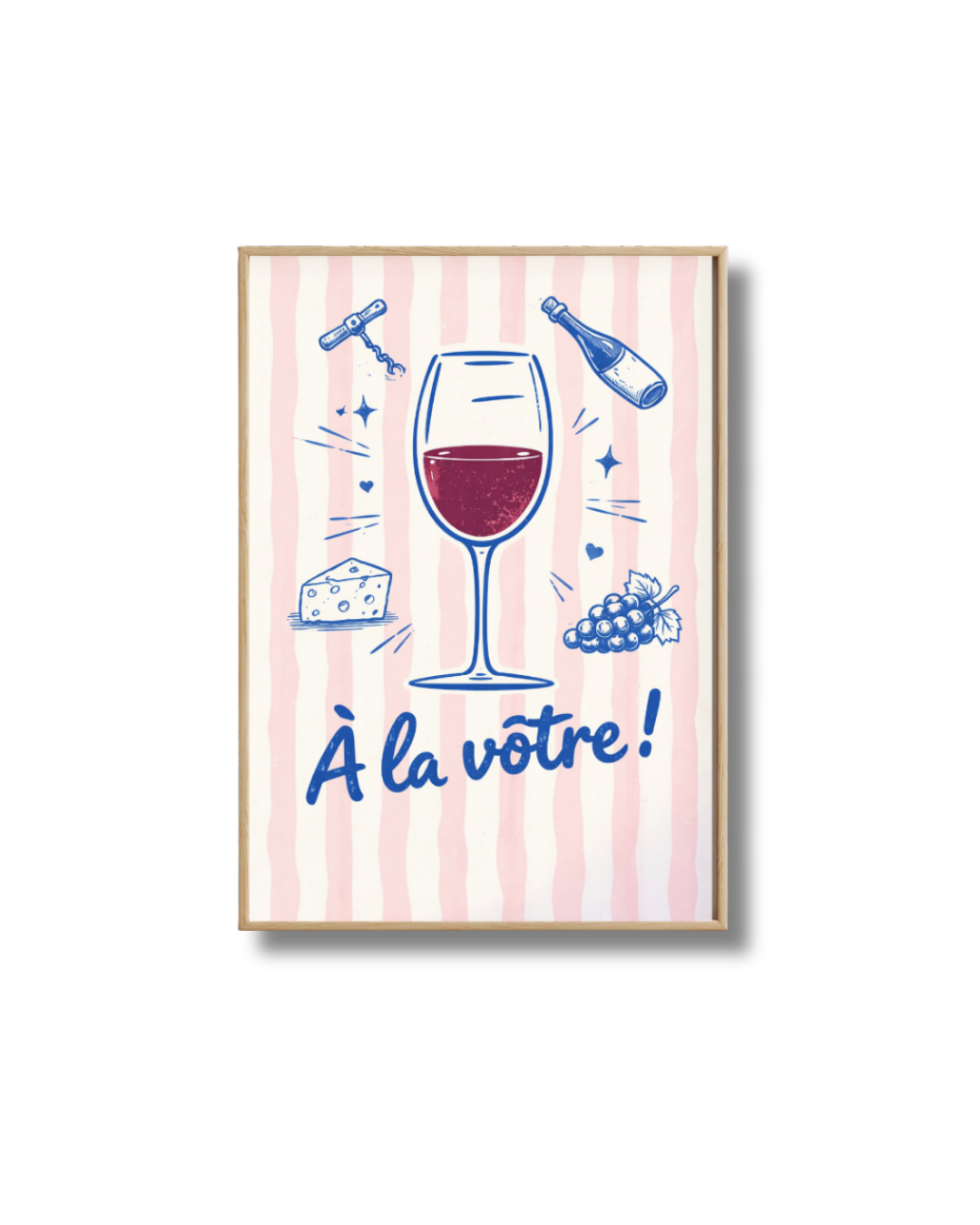 Affiche Vin À la vôtre – Poster Déco Apéro