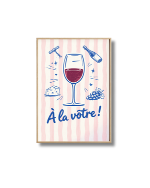 Affiche Vin À la vôtre – Poster Déco Apéro