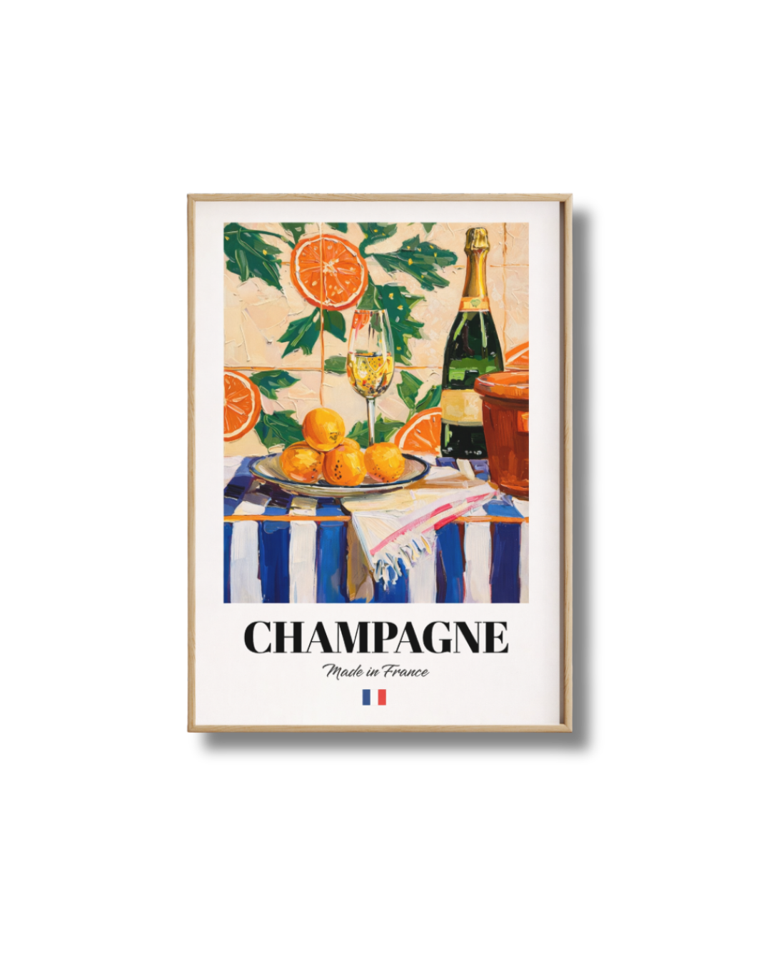 Affiche Champagne – Poster Orangé Made in France