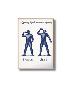 Affiche Vin Humoristique – Épaulé ou Jeté