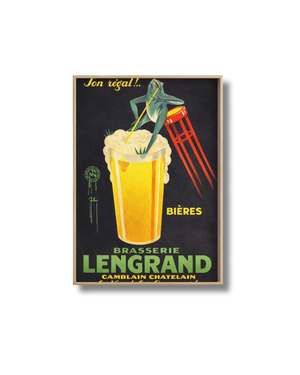 Affiche Bière Brasserie Lengrand – Ton régal ! | Poster Vintage Bière