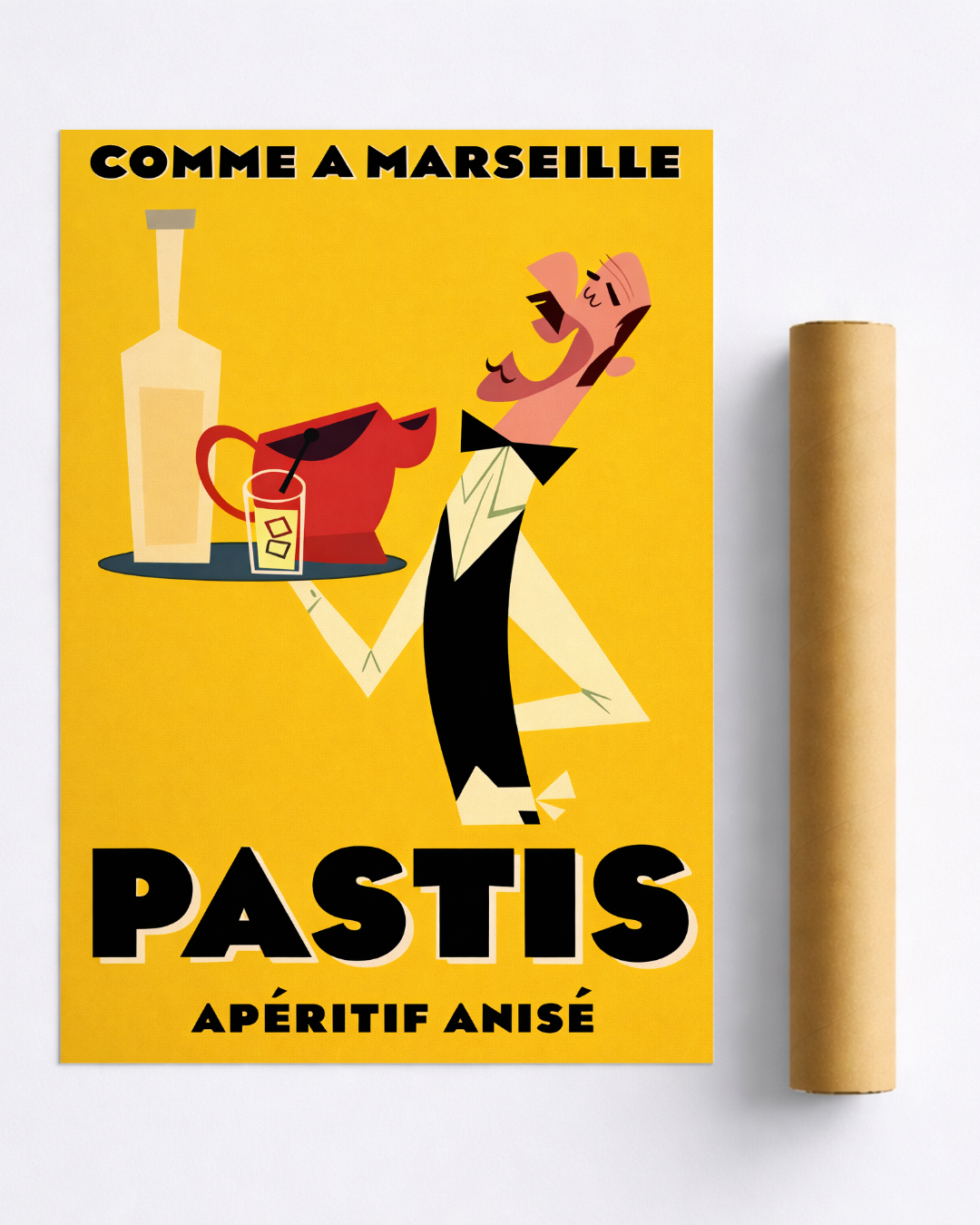 Affiche Pastis Vintage – Apéritif Anisé “Comme à Marseille”