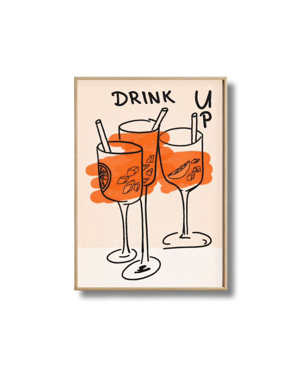 Affiche Spritz Drink Up – Poster Cocktail Minimaliste et Moderne