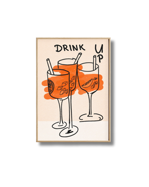 Affiche Spritz Drink Up – Poster Cocktail Minimaliste et Moderne