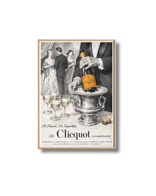 Affiche Champagne Vintage – Clicquot