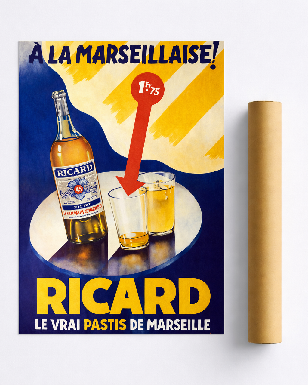 Affiche Pastis de Marseille Vintage – Poster Publicitaire Rétro
