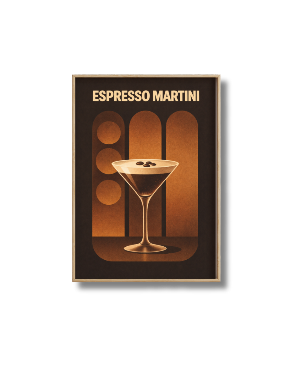 Affiche Cocktail – Poster Espresso Martini Vintage Déco Bar