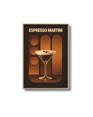 Affiche Cocktail – Poster Espresso Martini Vintage Déco Bar