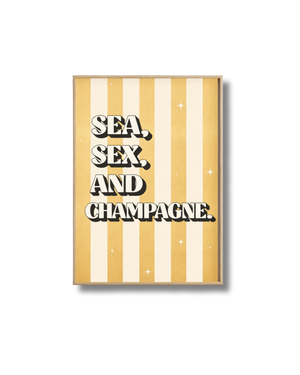 Affiche Champagne – Sea, Sex and Champagne